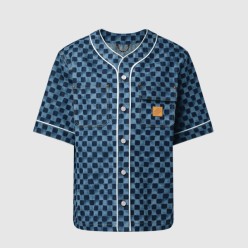 Damier 데님 야구 셔츠