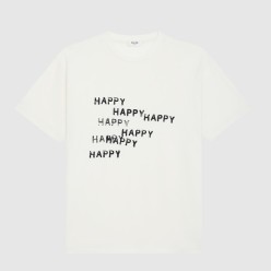 Happy Happy 루즈 코튼 저지 티셔츠