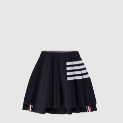 사선 플리츠 미니 스커트